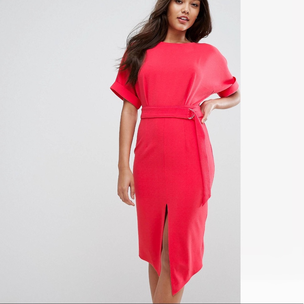 ASOS midi split front dress